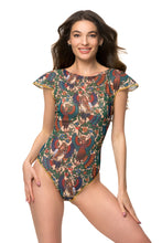 Load image into Gallery viewer, Pre-Order Alkonost One-Piece swimsuit with Cap Sleeves
