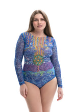 Load image into Gallery viewer, Pre-Order Family Power Closed Back One-piece Swimsuit with Sleeves
