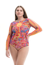 Load image into Gallery viewer, Pre-Order Apotropaic Closed Back One-piece Swimsuit with Sleeves
