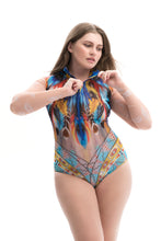 Load image into Gallery viewer, Pre-Order Dreamcatcher Zipper One-piece Swimsuit with Sleeves
