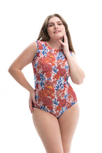 Load image into Gallery viewer, Pre-Order Pomegranate Red One-piece sleeveless swimsuit
