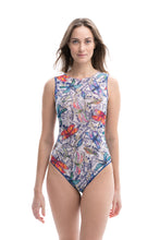 Load image into Gallery viewer, Dragonflies One-piece Sleeveless Swimsuit
