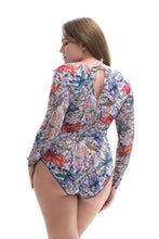 Load image into Gallery viewer, Pre-Order Dragonflies Closed one-piece swimsuit with sleeves
