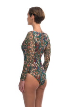 Load image into Gallery viewer, Pre-Order Alkonost Closed Back One-piece swimsuit with sleeves
