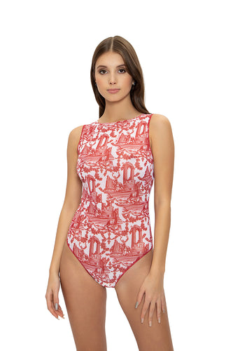 Explore our collection of sustainable smart swimsuits in the Antic print. Featuring a sleeveless design, these swimsuits offer the perfect fit and SPF35 protection. Embrace classic luxury with every wear.