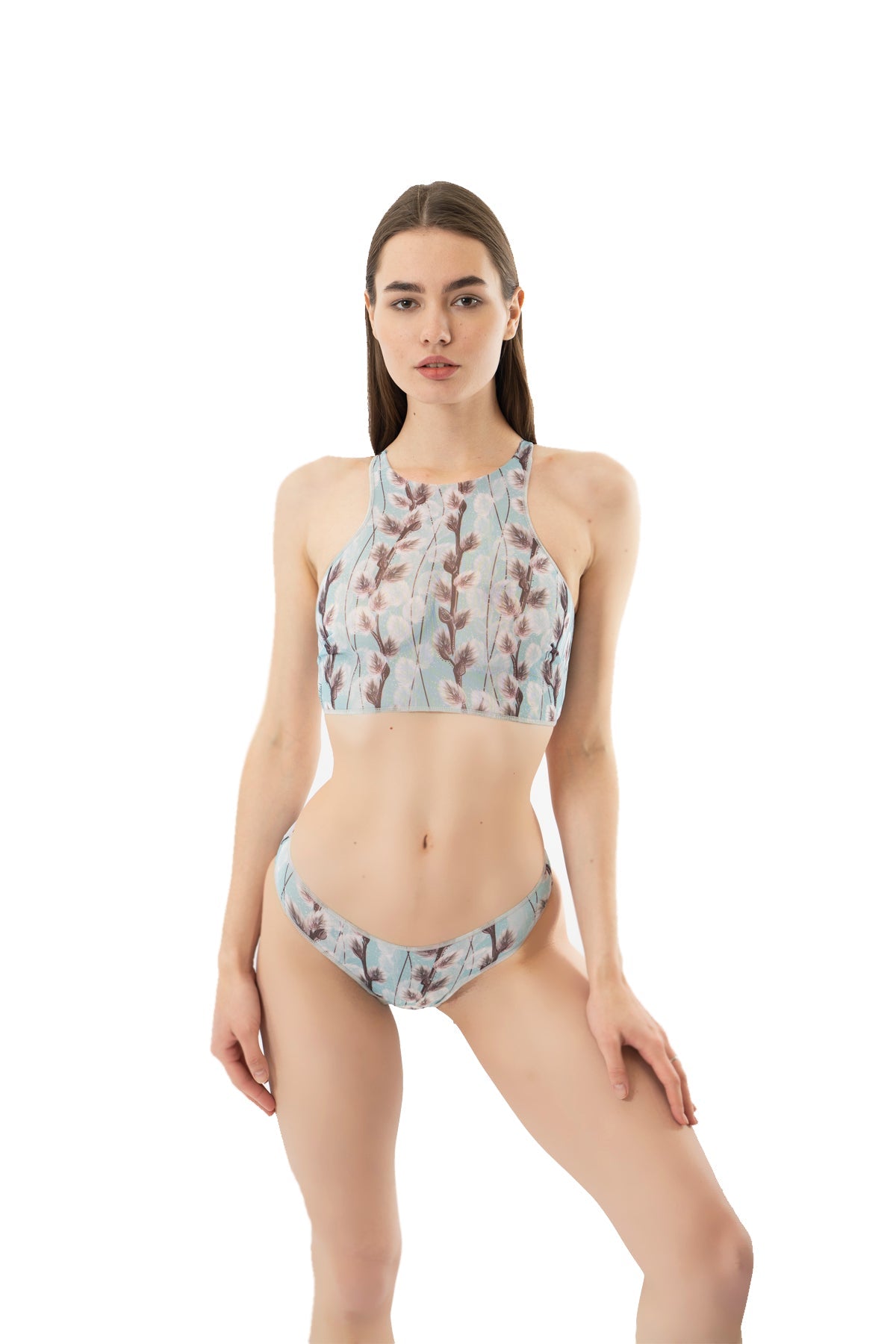 Explore our sustainable tan-through swimsuits featuring the sophisticated Willow print. This collection offers a swim top and classic bikini, now available at discounted prices. Embrace timeless luxury with a contemporary edge