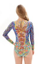 Load image into Gallery viewer, Pre-Order Wealth  Closed Back One-piece Swimsuit with Sleeves
