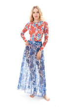 Load image into Gallery viewer, Pre-Order Pomegranate Blue Beach Skirt
