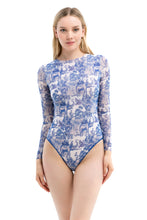 Load image into Gallery viewer, India Closed Back One-piece Swimsuit with Sleeves
